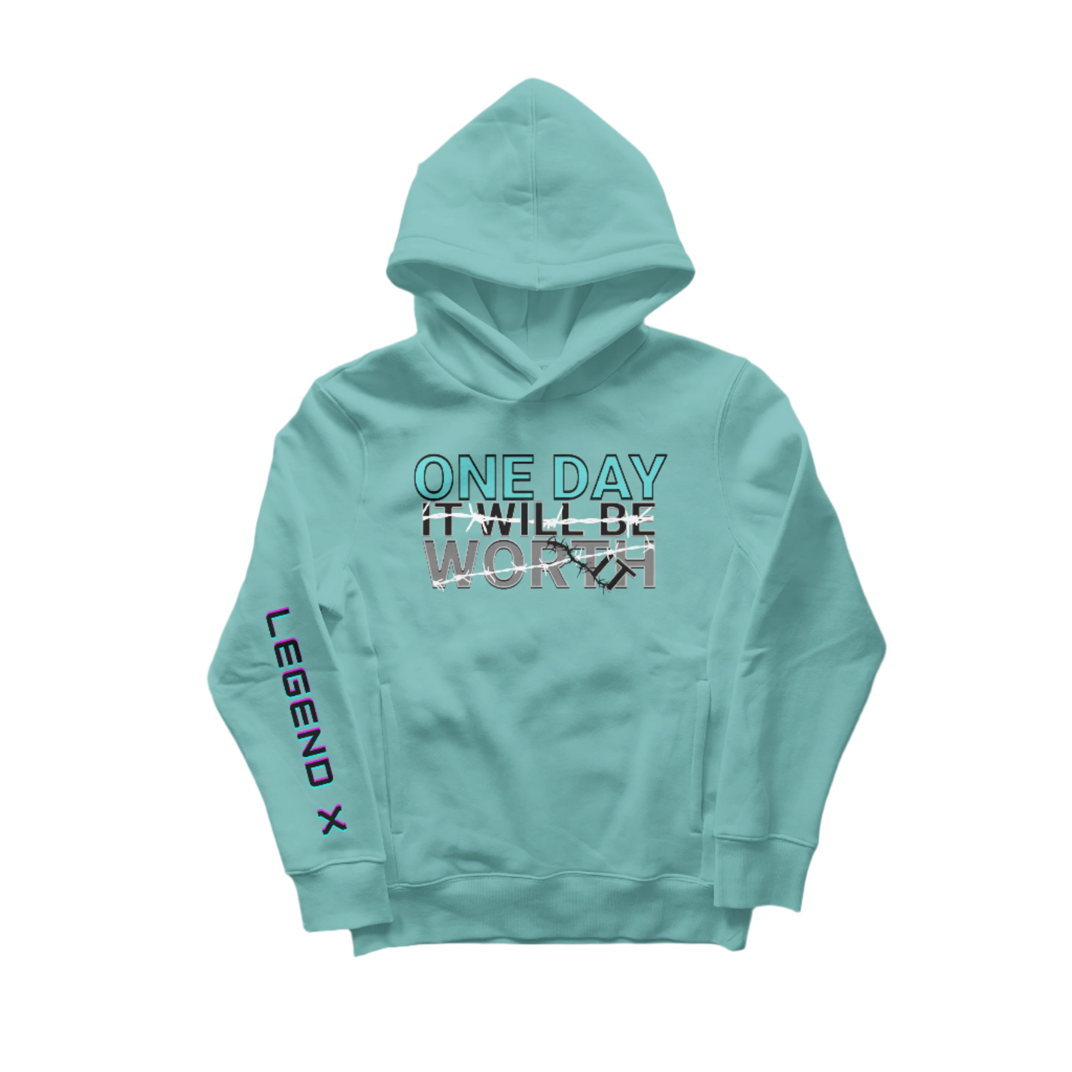 LIMITED EDITION ONE DAY IT WILL BE WORTH IT HEAVY-WEIGHT HOODIE - LEGEND X